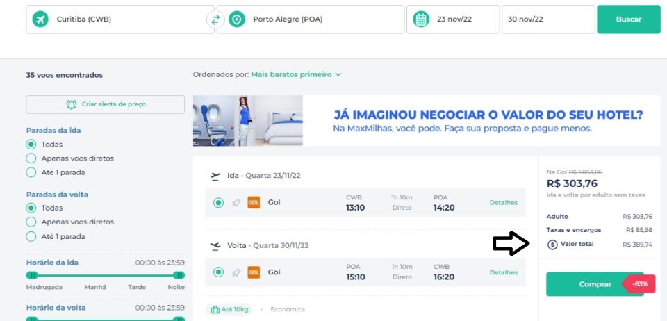 Passagens aéreas de Curitiba/Porto Alegre por R$ 389 (ida e volta) para o  Natal Luz